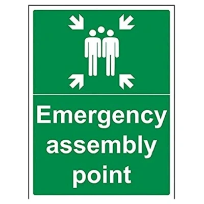 Imagen de vsafety 17016bc r emergencia fuego montaje punto señal, 1 mm plástico rígido, vertical, 300 x 400