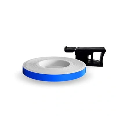 Imagen de 4R Quattroerre.it 10288 Wheel Stripes Tiras Adhesivas para Llantas de Moto con Aplicador, Azul Raza, 7 mm x mt