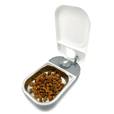 Imagen de Closer Pets C100 One Meal Alimentador automático para Mascotas Gatos y Perros pequeños con Inserto de Cuenco Acero Inoxidable
