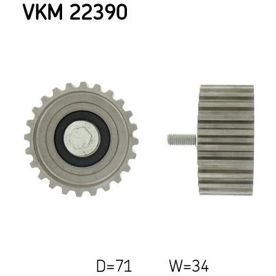 Imagen de SKF VKM 22390 Polea inversión/guía, correa distribución con material de fijación FIAT: Ducato III Furgón, IVECO: DAILY 3 Bus