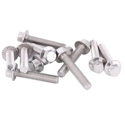 Imagen de Tornillo al por mayor 10pcs M8 Acero inoxidable Ss304 Tornillos de brida impulsión hexagonal Pernos arandela cabeza tapa(M8*40)