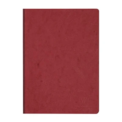 Imagen de Clairefontaine 791422C 1 Cuaderno con Lomo de tela roja Age Bag A4 21 x 29,7 cm 192 Páginas cuadrados pequeños papel Blanco 90 g Cubierta cartulina resistente Rojo