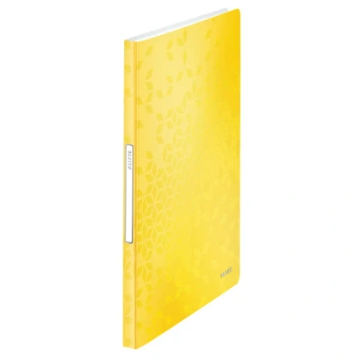 Imagen de Leitz Carpeta de Fundas A4, 40 Fundas, Capacidad para 80 Hojas, transparentes, Amarillo, Gama WOW, 46320016