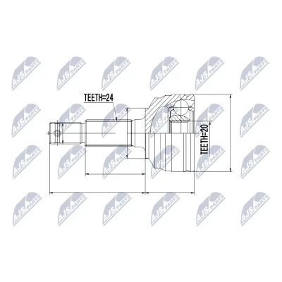 Imagen de NTY NPZ DA 016 Junta Homocinética lado de rueda DAIHATSU: Terios I