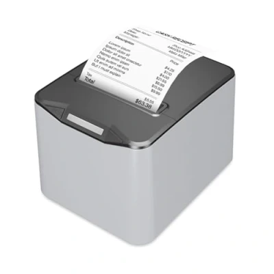 Imagen de Bisofice Impresora de recibos 80 mm, térmica con conexión USB+LAN, Ticket caja compatible Command ESC/POS para restaurantes, supermercados, comercio