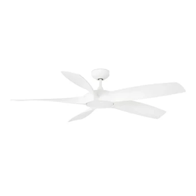 Imagen de FARO BARCELONA 33548 COCOS Ventilador de techo con luz LED, color blanco y motor DC, 5 palas