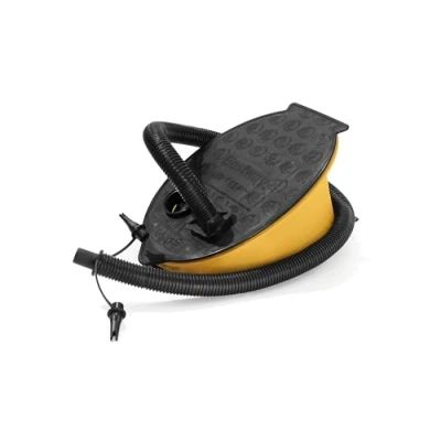 Imagen de BESTWAY 62004 Inflador de Pie Air Step Pump 28x19 cm con Manguera Flexible y Adaptadores para Diferentes Válvulas Inflado Movimiento Arriba Abajo