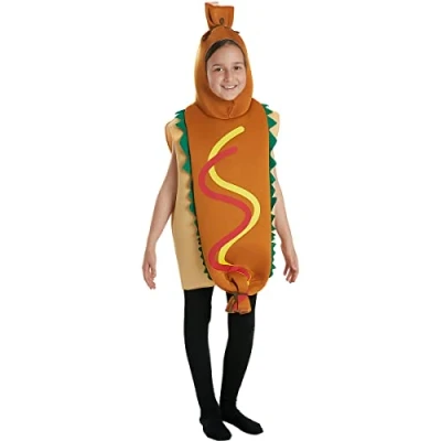 Imagen de Funidelia Disfraz de perrito caliente para niño y niña Comida, Bebida niños divertidos accesorios Fiestas, Carnaval Halloween Talla 3 6 años Marrón