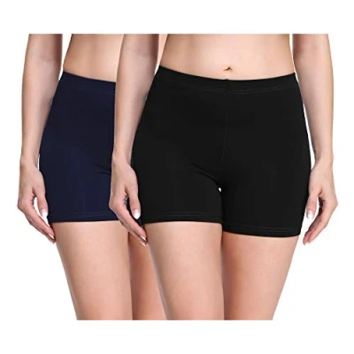 Imagen de Merry Style Culote de Ciclismo Mallas Cortas Leggins Mujer 2Pack MS10 283(2Pack Negro/Azul Marino,M)