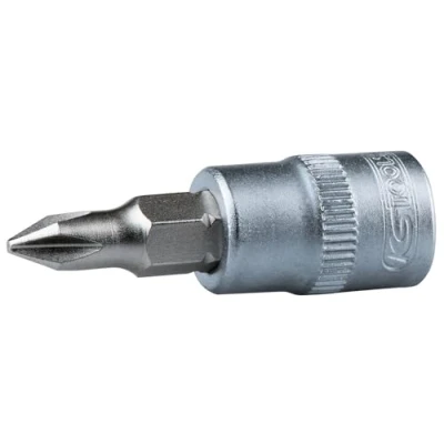 Imagen de KS TOOLS 911.2366 Piezas insertables de llave cubo DIN 3120, ISO 1174 PH 4, PH4 Acero cromo vanadio Destornillador estrella (PH) moleteado