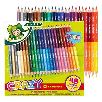 Imagen de JOLLY Superstick Crazy Lápices de colores (24 unidades, 48 colores)