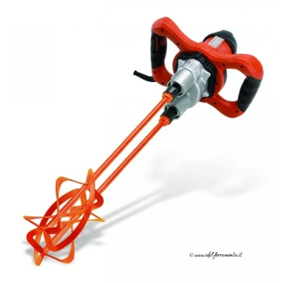 Imagen de RUBI 25943 Mezclador Rubimix 9 N DUPLEX Especialmente indicado Para adhesivos cementosos y otros materiales. Potencia: 1350 W. Doble aislamiento, 240 V, Rojo