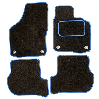 Imagen de Sakura ss4520bu Alfombras de coche (con los controladores Side Alfombra talón Pad, Black/Blue Trim para E90/E91 (3 Ser) Sal/est/Tourer 05 12