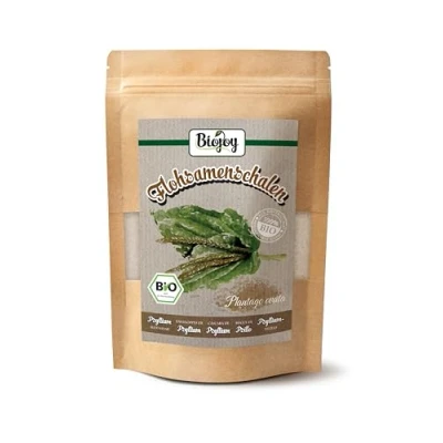 Imagen de Biojoy Cáscara de Psyllium Orgánico (250 g), 99% pureza, Husk (Plantago Ovata)