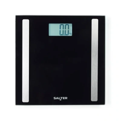 Imagen de Salter Báscula inteligente capacidad de 180 kg, 17 métricas corporales, aplicación Health, grasa corporal/agua, masa muscular/ósea, IMC y TMB, 8 memorias usuario, negro, SA00656FEU6