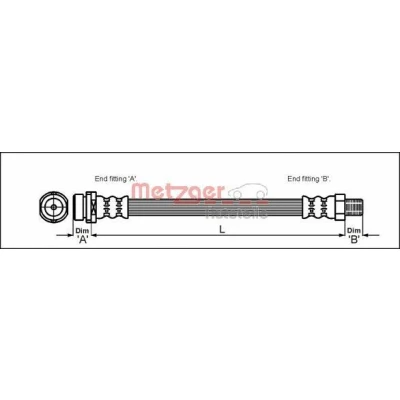 Imagen de METZGER 4112519 Latiguillos de Freno 342 M10 x 1 FORD: Focus Mk1 Hatchback, Familiar