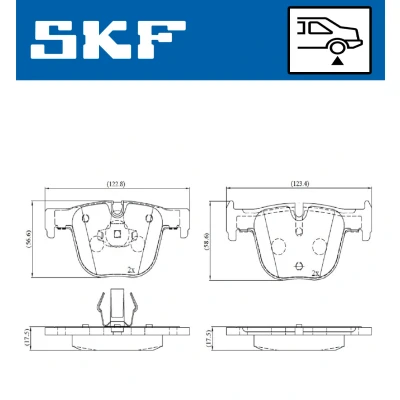 Imagen de SKF VKBP 90508 Juego de pastillas freno preparado para indicador desgaste
