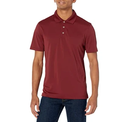 Imagen de Amazon Essentials Polo de Golf Secado Rápido Ajuste Entallado Hombre, Burdeos, XL