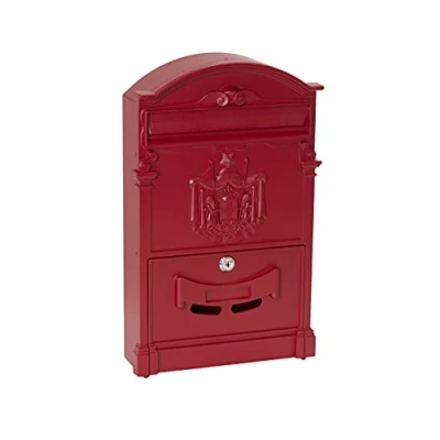Imagen de Arregui Residencia D 2151/R Buzón Individual de Aluminio Estilo Clásico, tamaño M (DIN A4), Rojo