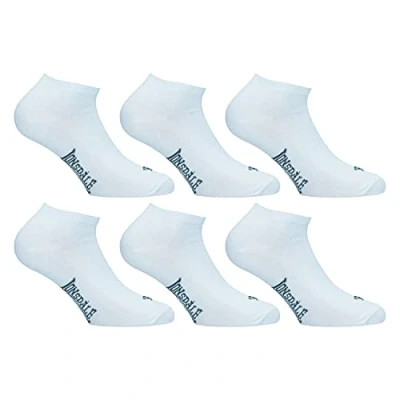 Imagen de Lonsdale Sneaker 6 Pares Calcetines, Algodón (Blanco, 39 42)