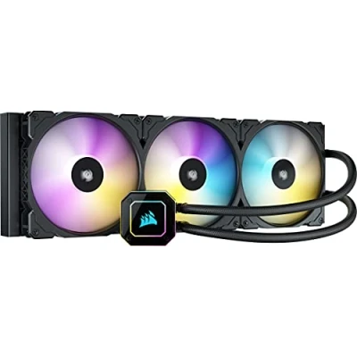 Imagen de Corsair iCUE H170i ELITE CAPELLIX Refrigeración Líquida de CPU 33 LED RGB Ultrabrillantes, Radiador 420mm, Tres Ventiladores PWM Magnética 140 mm, COMMANDER CORE Incluido Negro