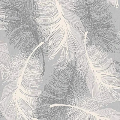 Imagen de CWV Wallcoverings Papel pintado M0923, gris y blanco, rollo completo