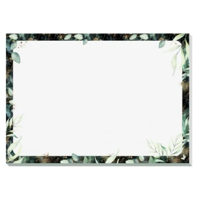 Imagen de SIGEL JS103 Vade de papel sobremesa , diseño &quot;Glamorous Leaves&quot;, A3, 30 hojas, certificación FSC, Jolie