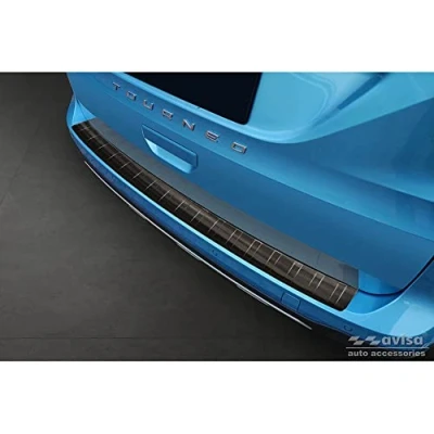 Imagen de Avisa Protector del Parachoques Trasero Inoxidable Negro Compatible con Ford Tourneo Connect III 2022 &#039;Ribs&#039;