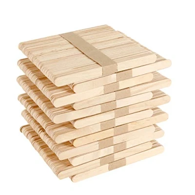 Imagen de GoMaihe 600 Piezas Palos de Helado, Madera Palitos Helado Natural, Adecuado para Paletas Caseras, Depilación con Cera, DIYartesanías, Diseños Creativos,