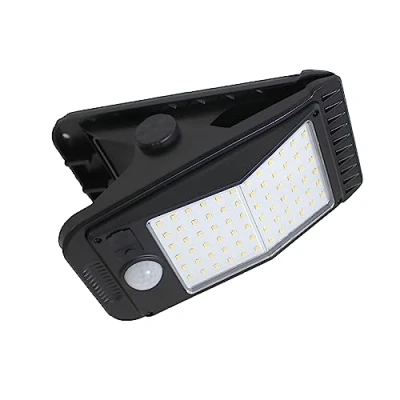 Imagen de wonderlamp Aplique pinza LED Solar 3W con sensor de movimiento y crepuscular Ross, Negro, IP65