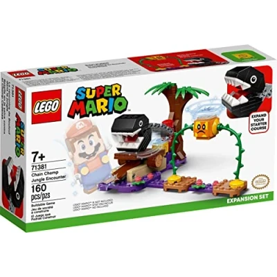 Imagen de LEGO 71381 Super Mario Set de Expansión: Batalla en la Jungla contra el Chomp Cadenas, Kit Construcción con Figura Bramball