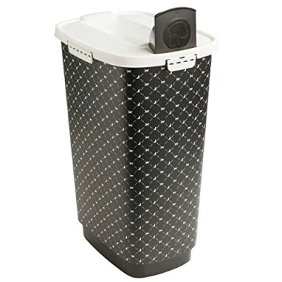 Imagen de Rotho Cody Recipiente de Comida para Mascotas 50 L con Tapa, Plástico Óptimo Alimentos (PP) sin BPA, Negro, (39.7 x 29.6 58.5 cm)