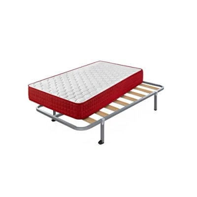 Imagen de Cama express Colchón Viscoelastico Thermic Plus 20 + Somier Hades con 4 Patas Cuadradas 25 cm, Medida : 90 x 190 cm