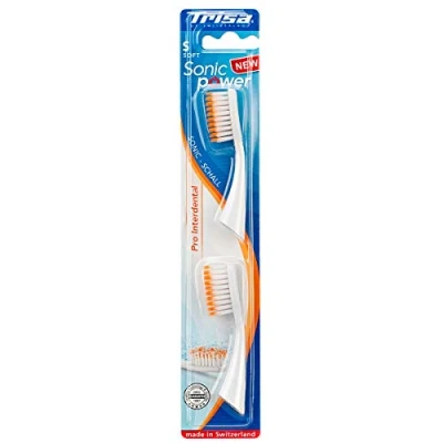 Imagen de Trisa cepillo de repuesto Pro Interdental Soft para dientes eléctrico Sonic Power. Calidad marca fabricada en Suiza.