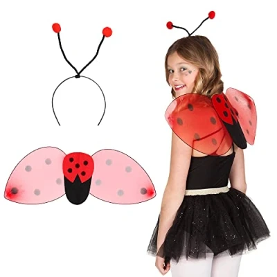 Imagen de Boland 22488 Ladybird, Juego de Diadema y Alas, color rojo, 25 x 63 cm (Ciao Srl 22488)