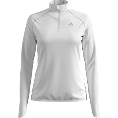 Imagen de Odlo Damen Midlayer 1/2 zip CARVE LIGHT Pullover, White, XXS