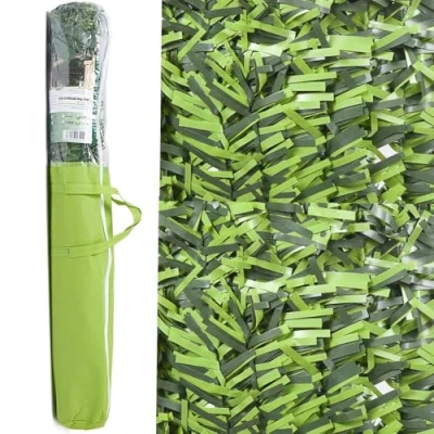 Imagen de Suinga Seto Artificial Bicolor Hoja Ancha 110 Varillas 1 x 3 Metros, ocultación 95%, Verde