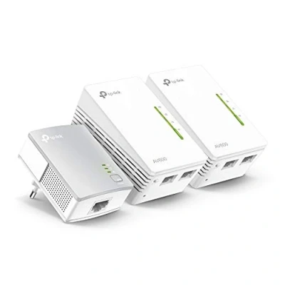 Imagen de TP Link TL WPA4220T KIT Extensor Universal de Cobertura Wi Fi AV600+AC300, 5 Puertos, Cable Ethernet (3 Pack)