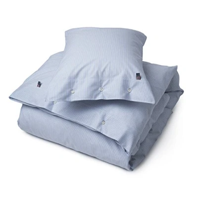 Imagen de LEXINGTON Ropa de cama funda almohada, almohada Pin Point Azul Blanco 40 x cm Algodón
