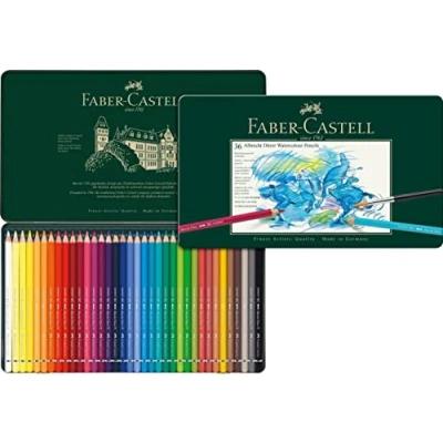 Imagen de Faber Castell 117536 Estuche de metal con 36 ecolápices acuarelables, multicolor