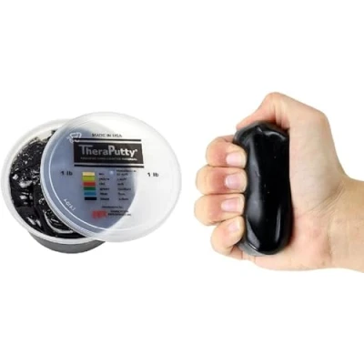 Imagen de CanDo TheraPutty Pasta modelar 450 g Negra (muy pesada)