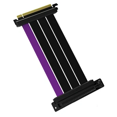 Imagen de Cooler Master Cable vertical PCIe 4.0 X16 200 mm, negro/morado, conectores X 16, conector a de 90