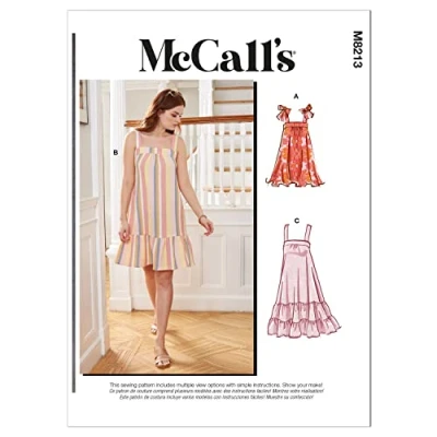Imagen de McCalls M8213Y Patrón de costura para vestidos mujer, multicolor