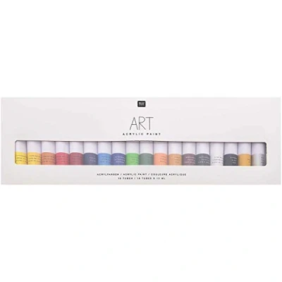Imagen de Rico Design Art Künstler Juego de pinturas acrílicas básicas (18 colores, 12 ml, para principiantes, artistas profesionales, niños y adultos)
