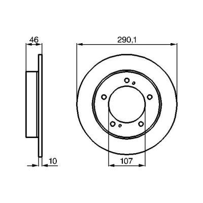 Imagen de BOSCH 0 986 478 377 Disco de freno 289,5 10 5 139,7 macizo aceitado SUZUKI: Samurai SUV, SJ 413 Todo terreno, abierta, 410 SUV