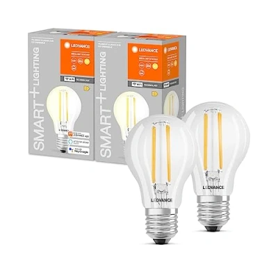 Imagen de Ledvance Lámpara LED inteligente con tecnología WiFi, base E27, regulable, blanco cálido (2700K), reemplaza las bombillas de 60W, controlada por Alexa, Google Assistant y Samsung SmartThings, SMART+,