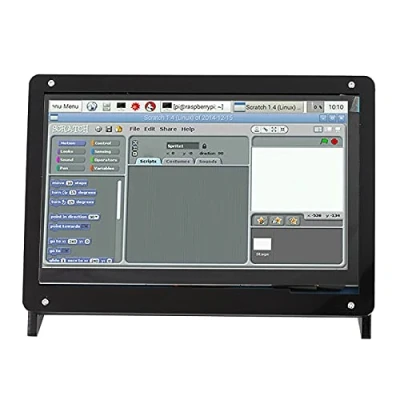 Imagen de para RaspberryPi Pantalla, 7in 1024 * 600 Pantalla HDMI Táctil IPS con Carcasa de Soporte Raspberry Pi(Carcasa plástico)