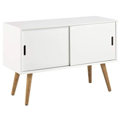 Imagen de AC Design Furniture Aparador Mariela, Puertas 2 Piezas, Madera, Blanco, 100 x 38 69.5 cm