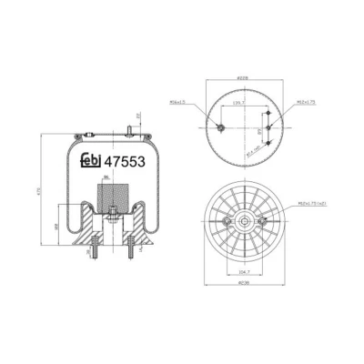 Imagen de FEBI BILSTEIN 47553 Fuelle, suspensión neumática