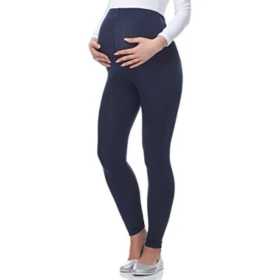 Imagen de Be Mammy Leggins Premamá cortos para mujer Mallas cortas de Embarazo Shorts embarazada Ropa premama deportiva Pantalones maternidad 2Pack BE20 228 (2Pack Negro/Azul Marino, S)